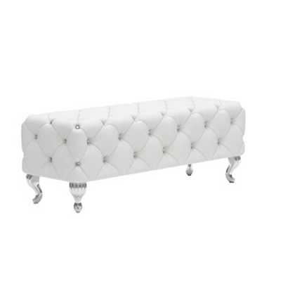 Scroll-bench-white-tufted