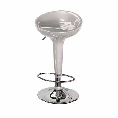 White scoop stool