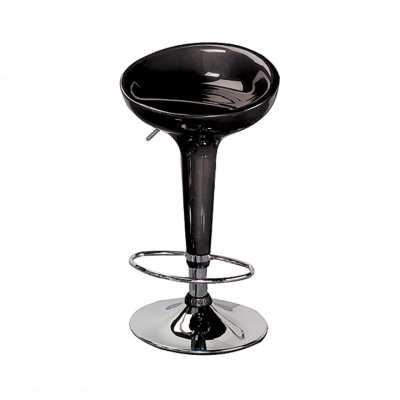 Black scoop stool
