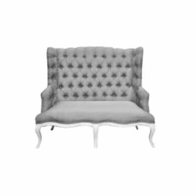 Crystal tufted love seat 